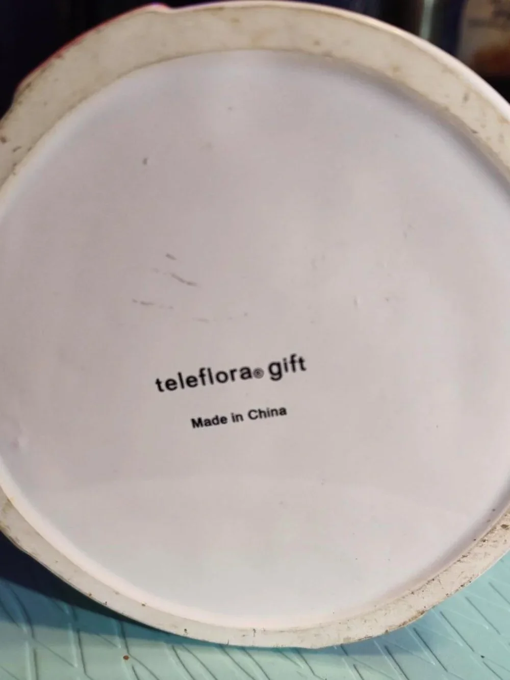 Vintage Teleflora Large Pink Bow Ceramic Gift Box with Lid  SHIPS FREE